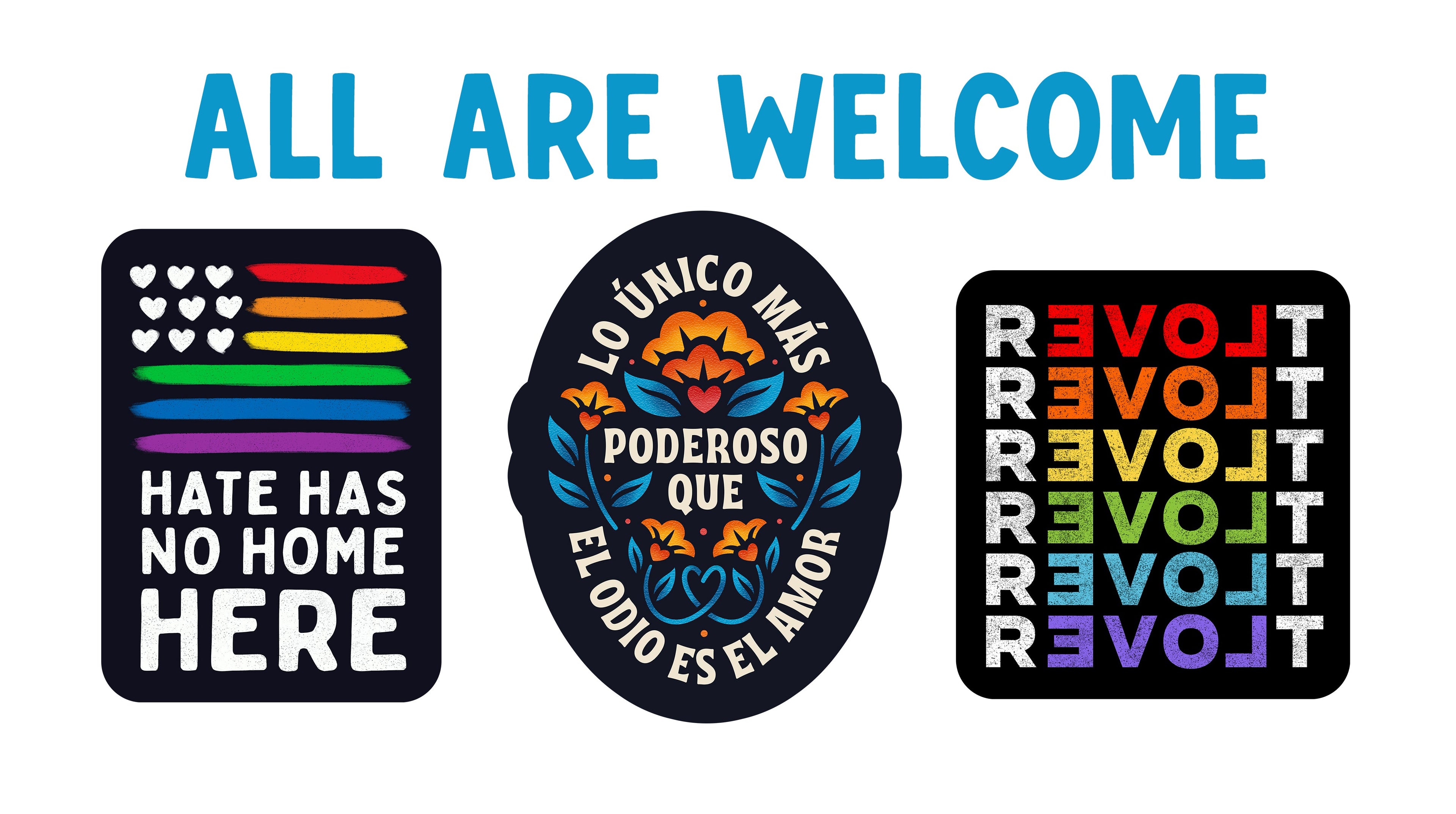 All Are Welcome 3" Sticker Pack
