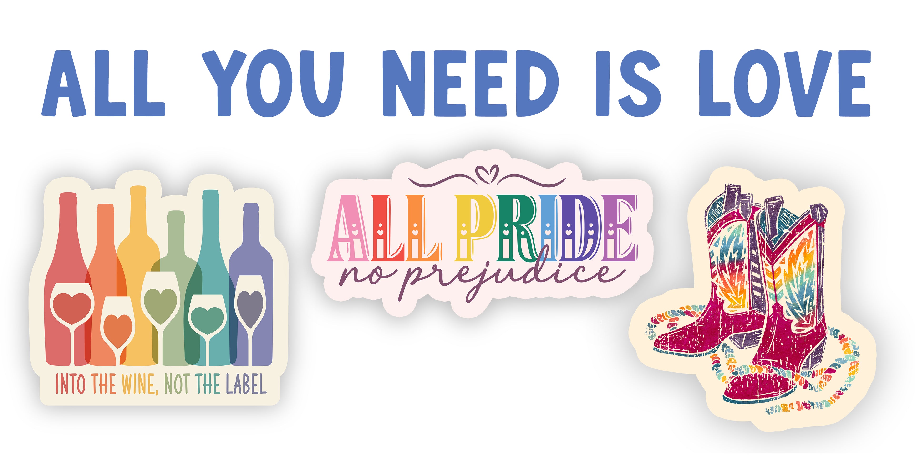 All You Need Is Love 3" Vinyl Sticker Pack