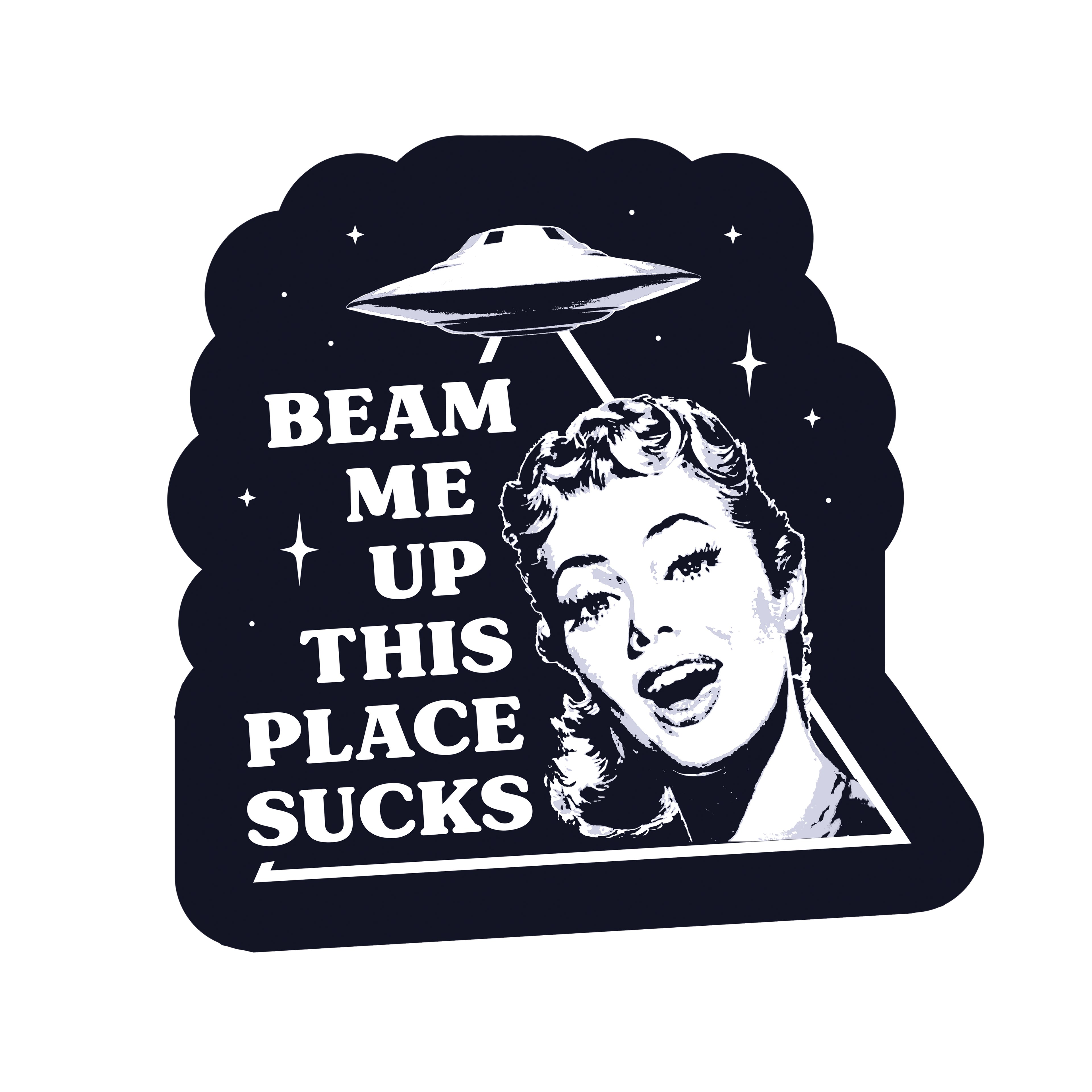 Beam Me Up 3" Vinyl Sticker