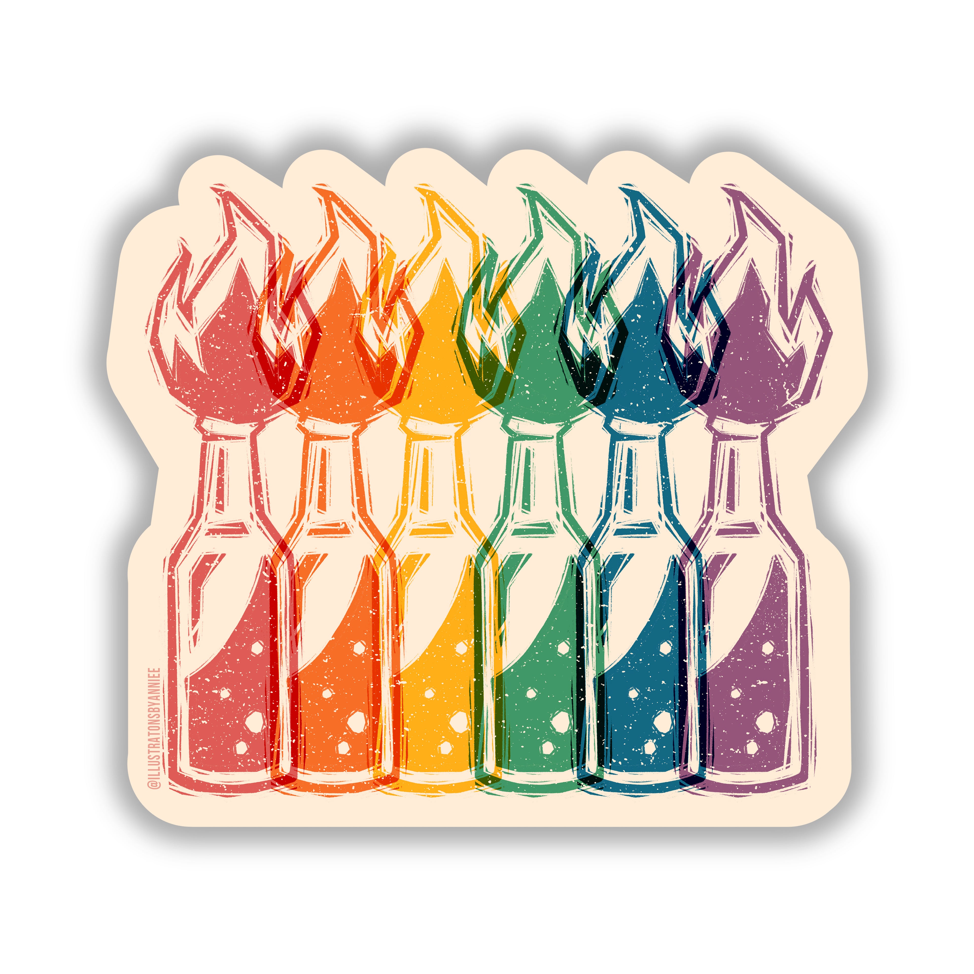 Molotov Rainbow 3" Vinyl Sticker