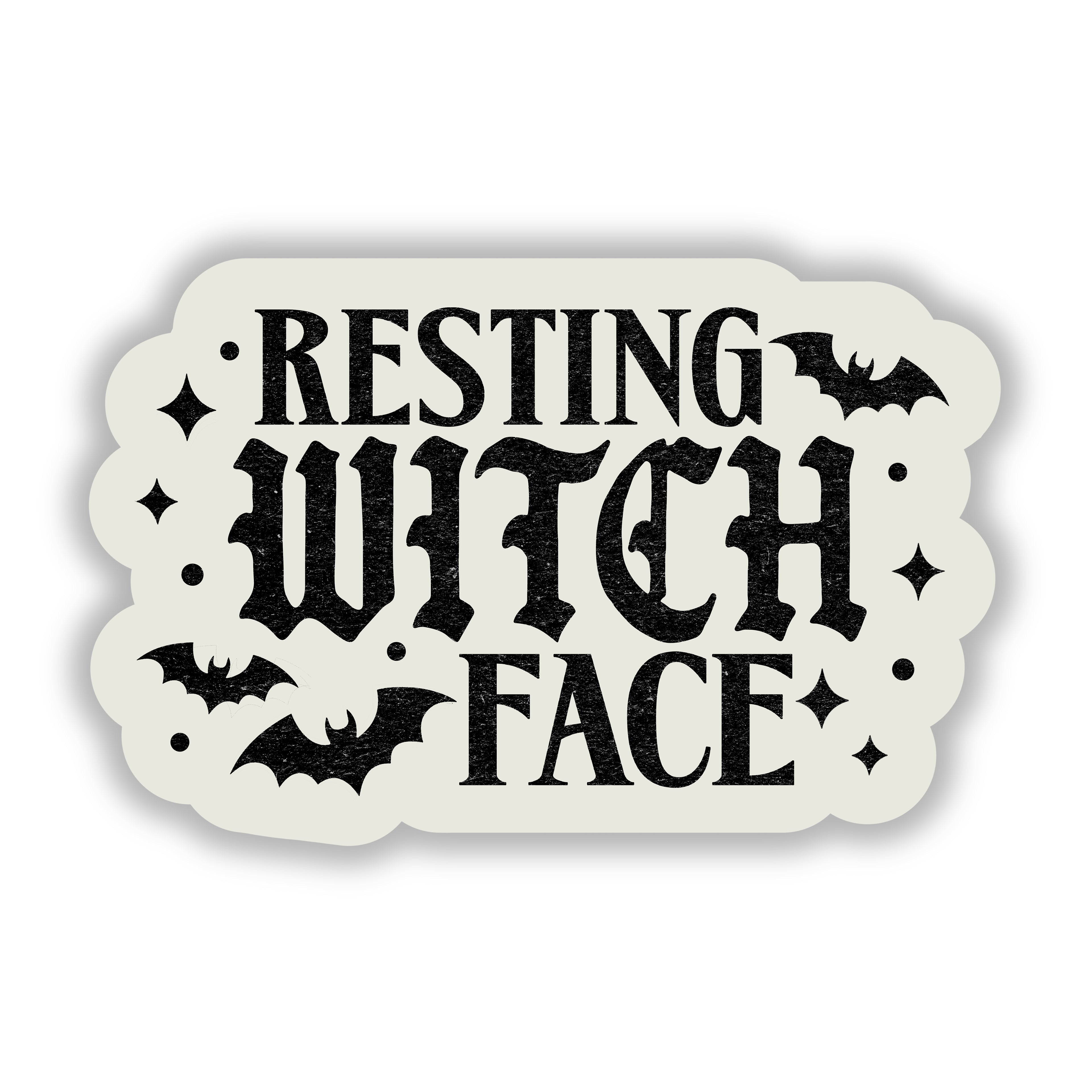 Resting Witch Face 3" Vinyl Sticker