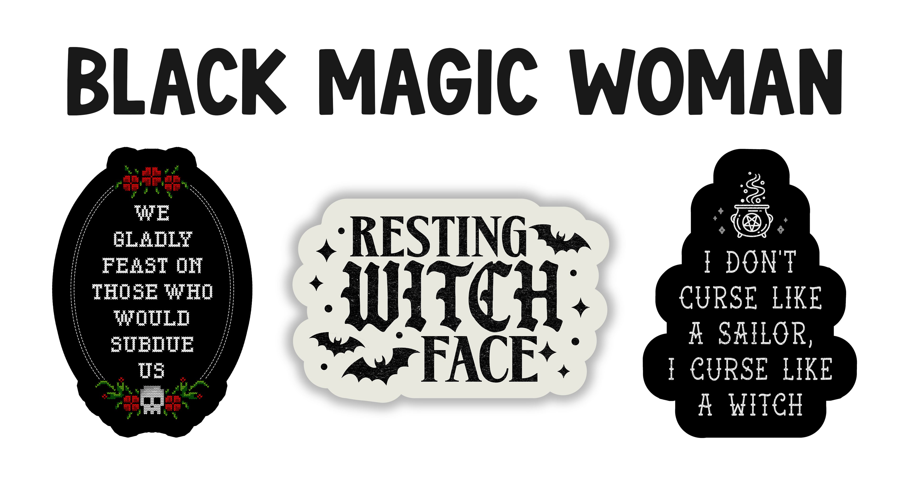 Black Magic Woman Sticker Pack