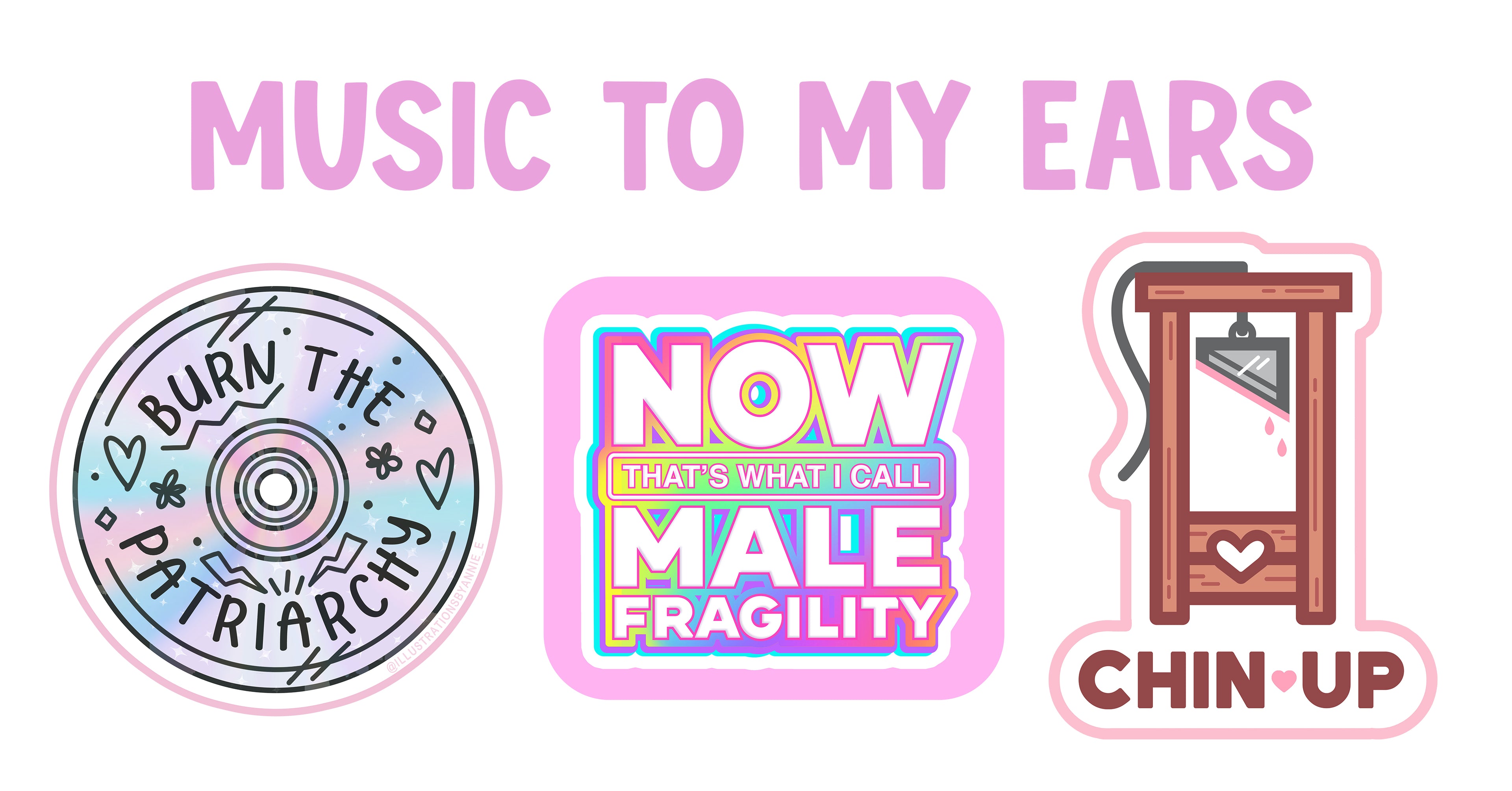Music to My Ears 3" Sticker Pack