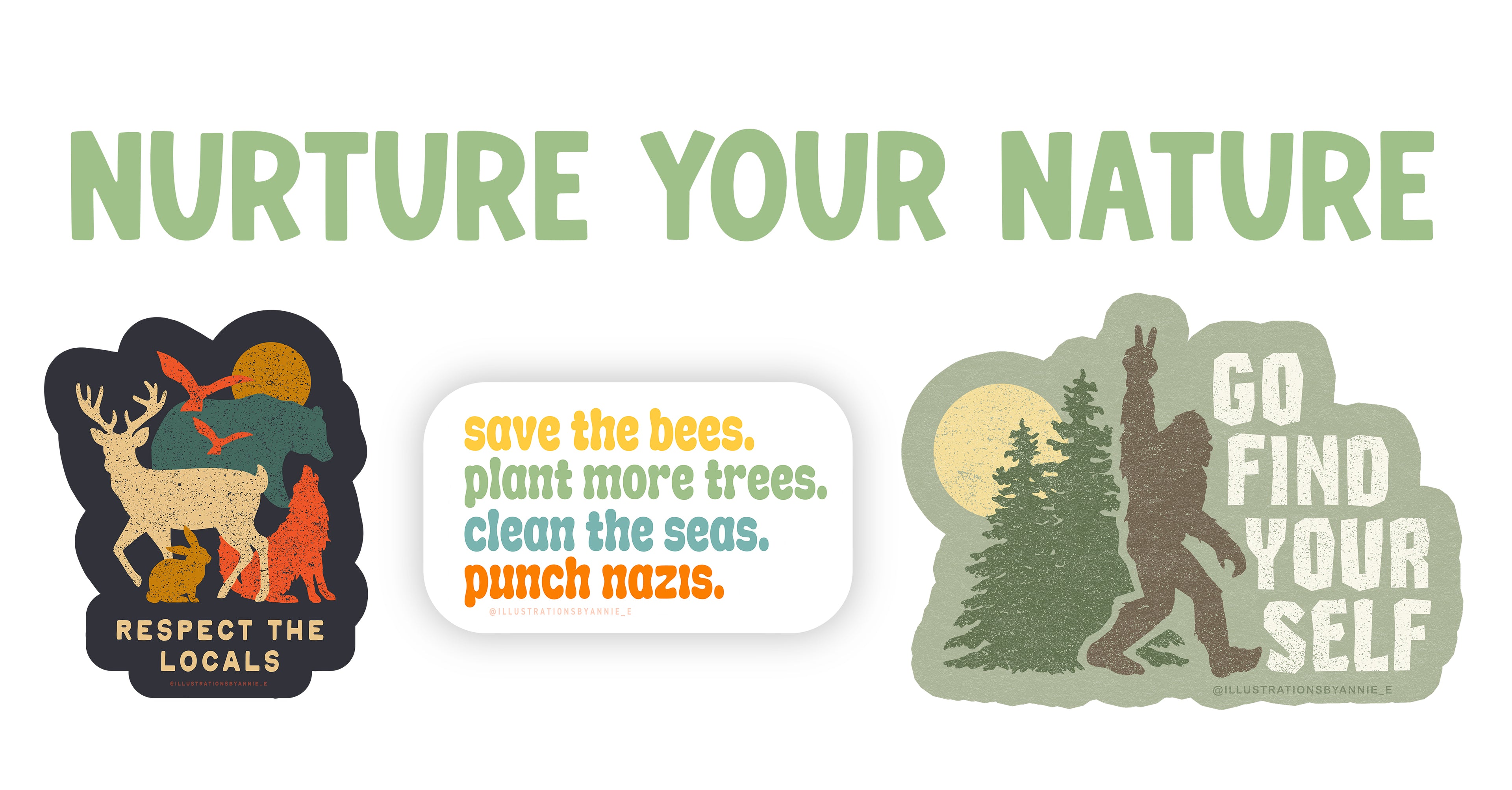 Nurture Your Nature 3 Sticker Pack