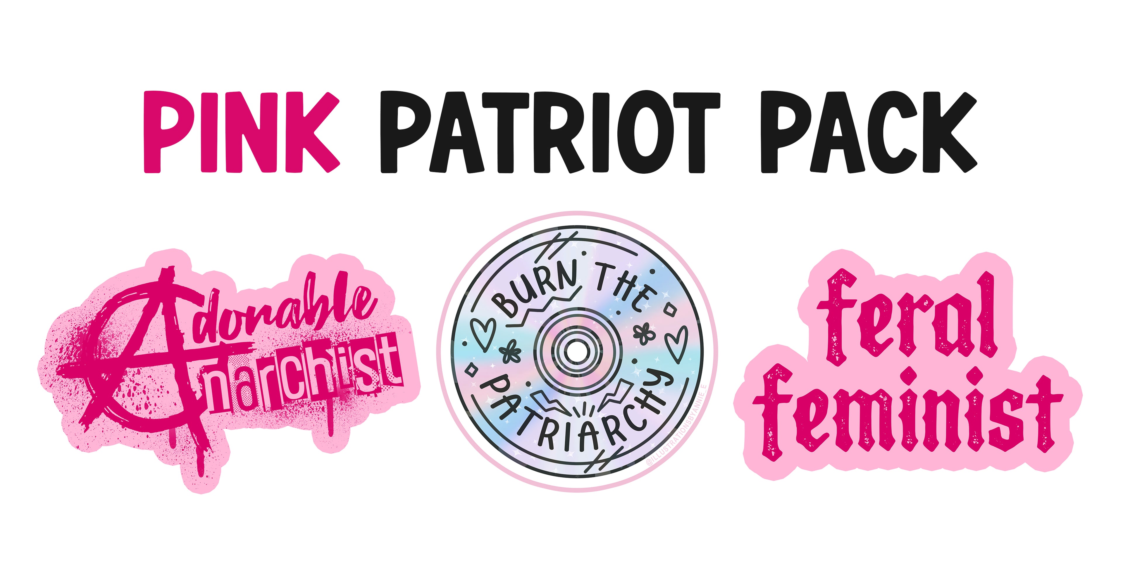 Pink Patriot 3 Sticker Pack