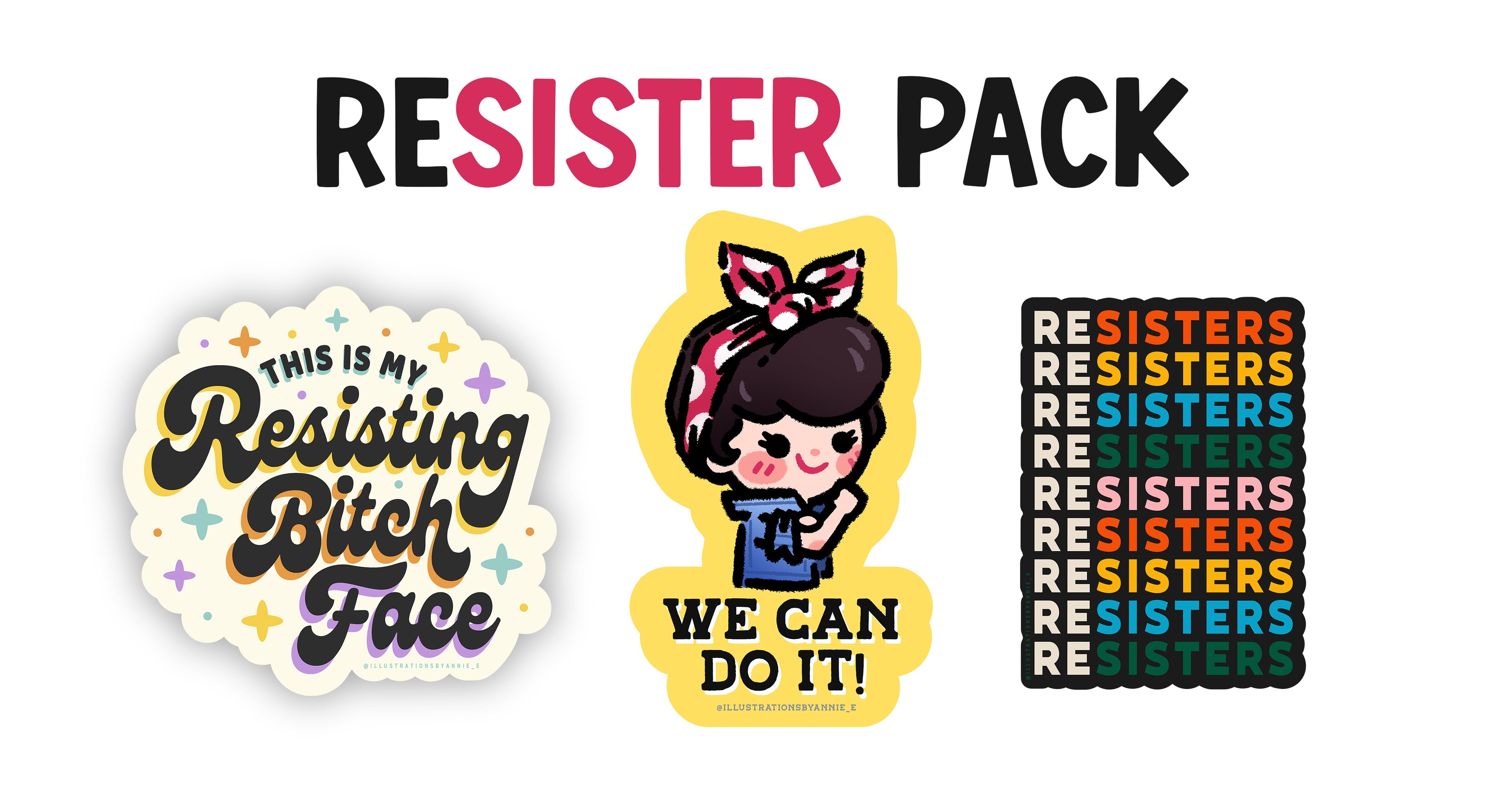 reSISTER 3" Vinyl Sticker Pack