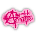 Adorable Anarchist Pink 3" Sticker