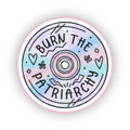 Burn The Patriarchy 90s CD Rainbow 3" Sticker