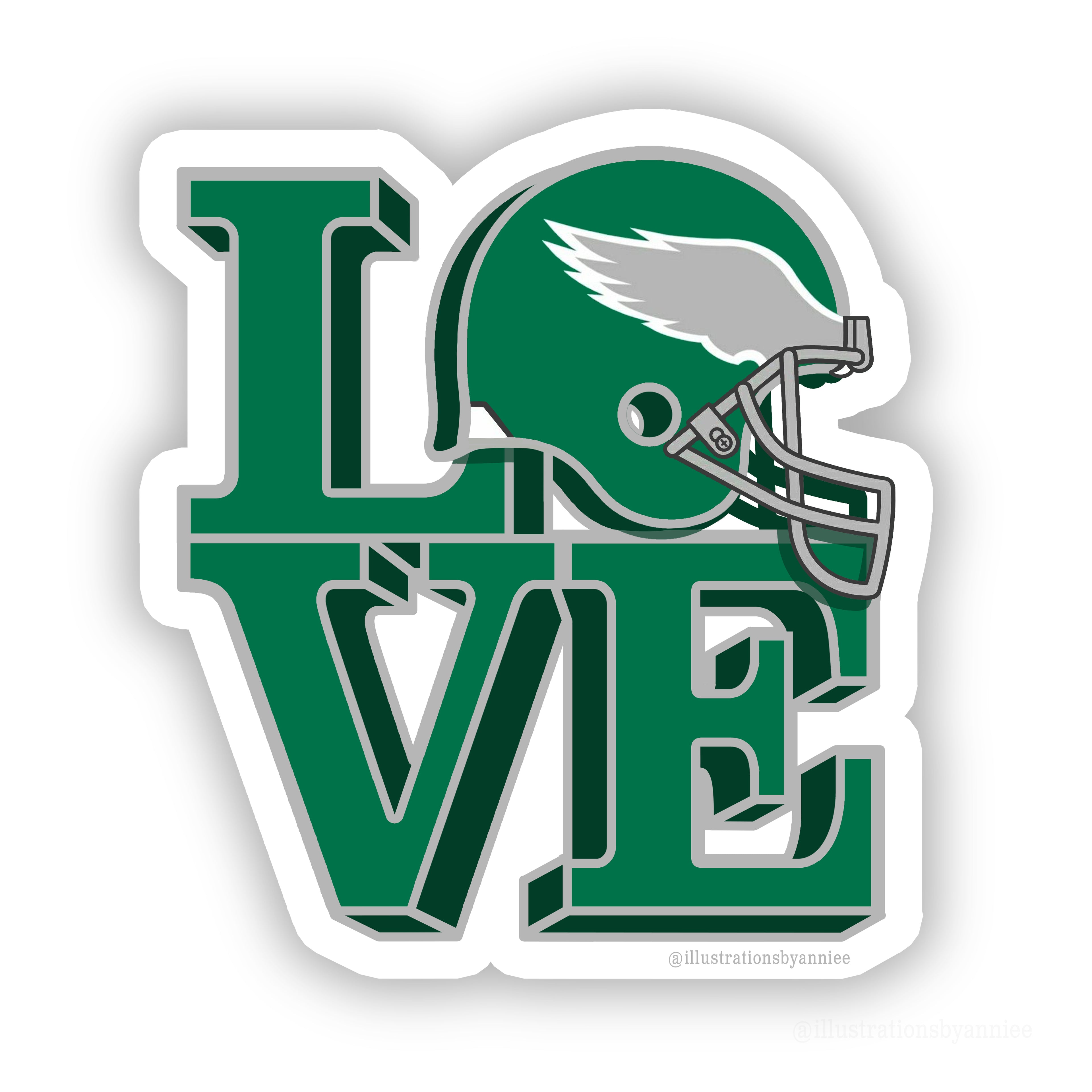 Philly LOVE Eagles 3" Sticker