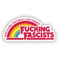 F*cking Fascists Reading Rainbow 3" Sticker