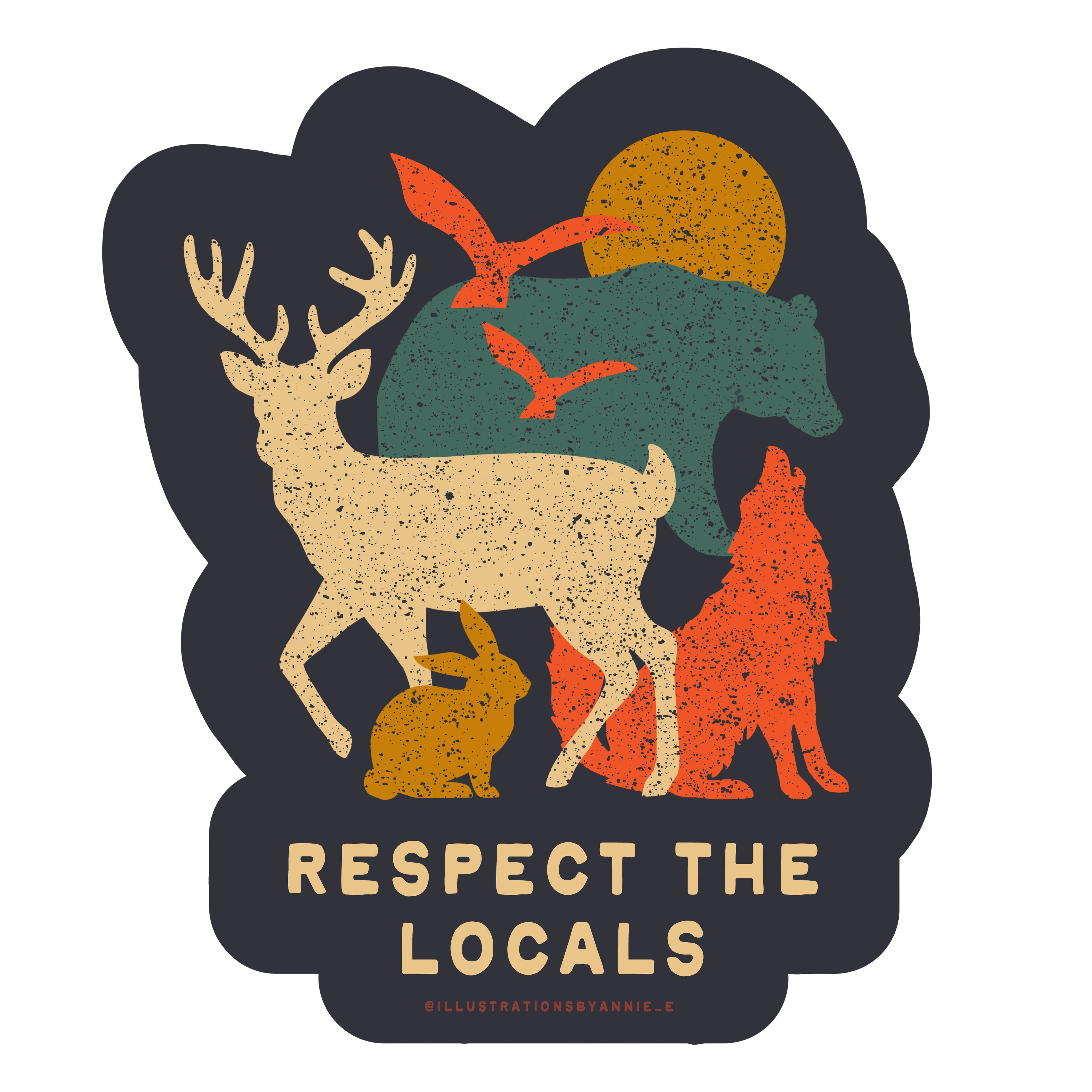 Respect the Locals Wildlife 3" Sticker