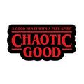 Chaotic Good Stranger Things 3" Sticker
