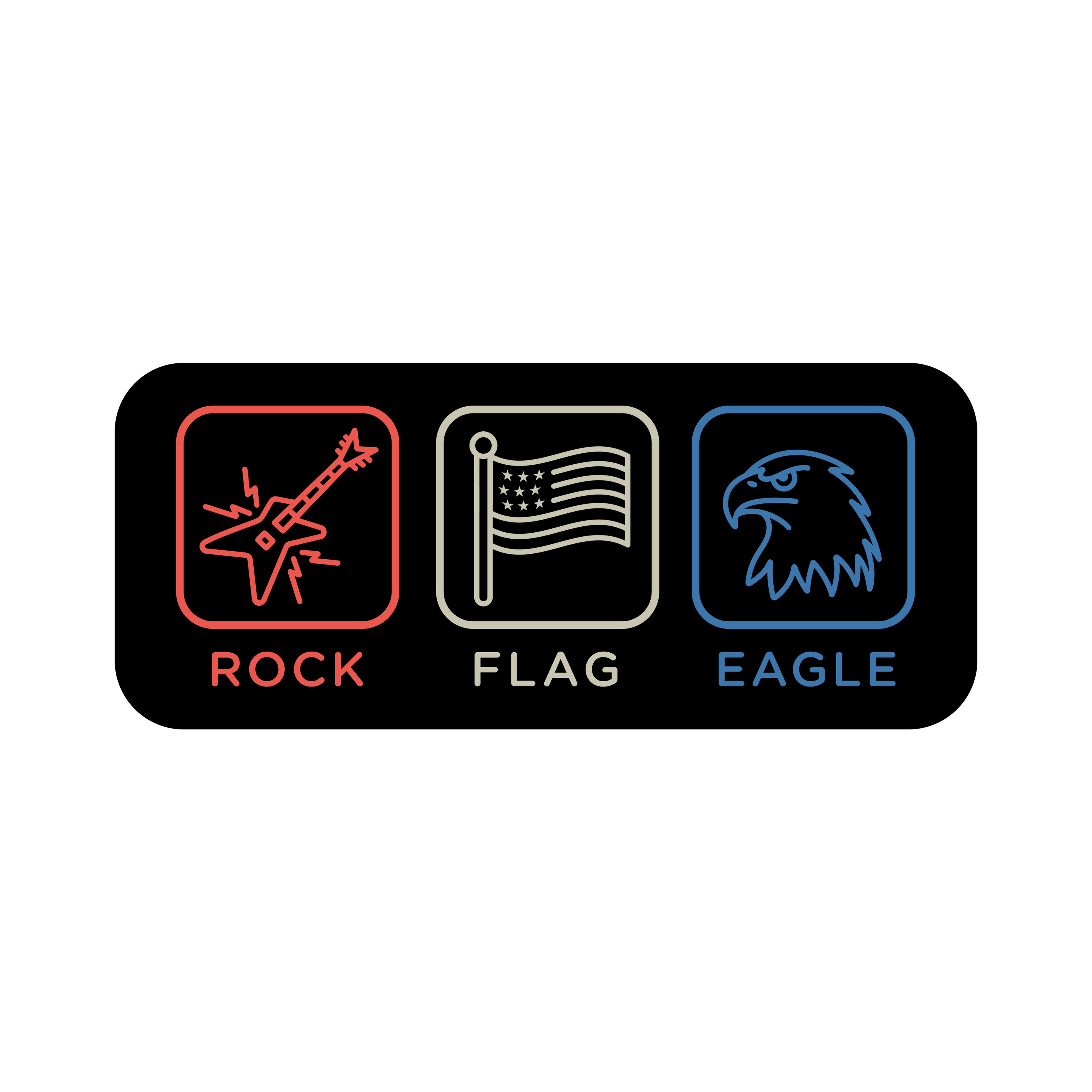 Rock Flag Eagle 3" Vinyl Sticker