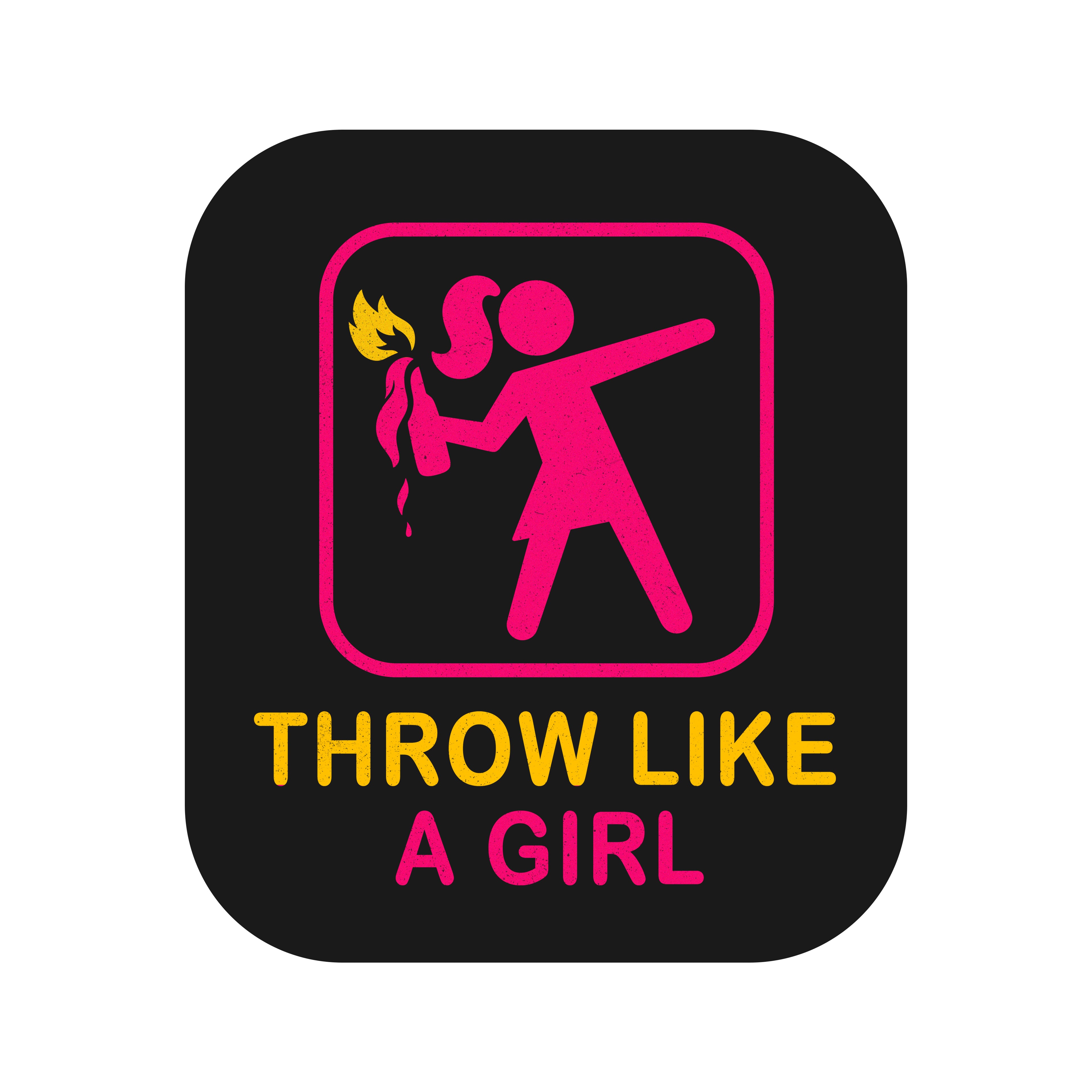 Throw Like A Girl 3" Vinyl Sticker